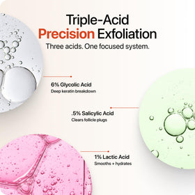 STRAWBERRY texture close-up showing exfoliating particles for visible smoothing effect