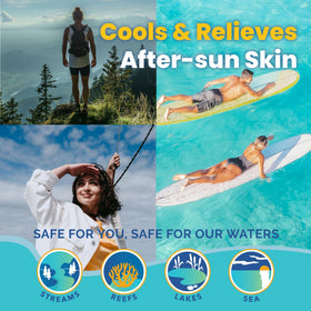 STREAM 2 SEA being applied to arm to soothe skin after sun