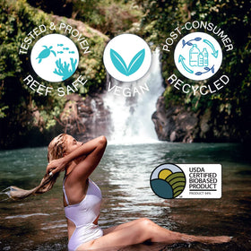STREAM 2 SEA conditioner in hand showing bottle size and travel convenience