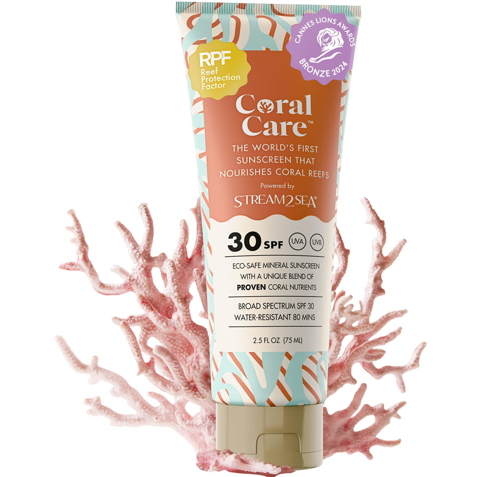 STREAM 2 SEA front packaging showing travel-size tube and reef-friendly benefit