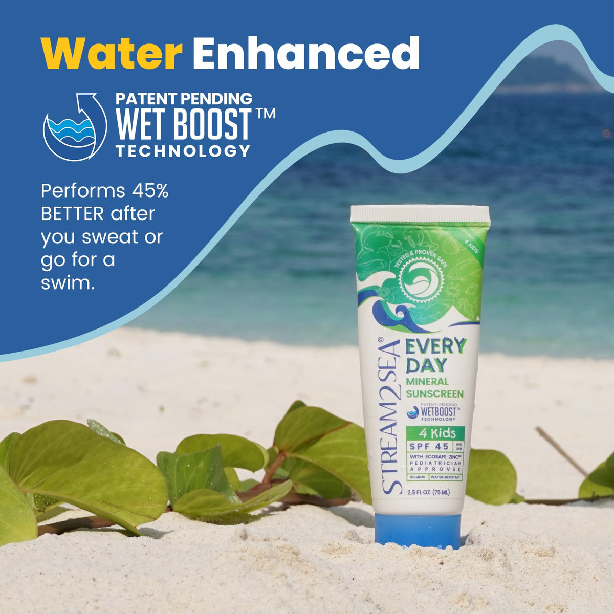 STREAM 2 SEA family on beach demonstrating reef-safe sun care