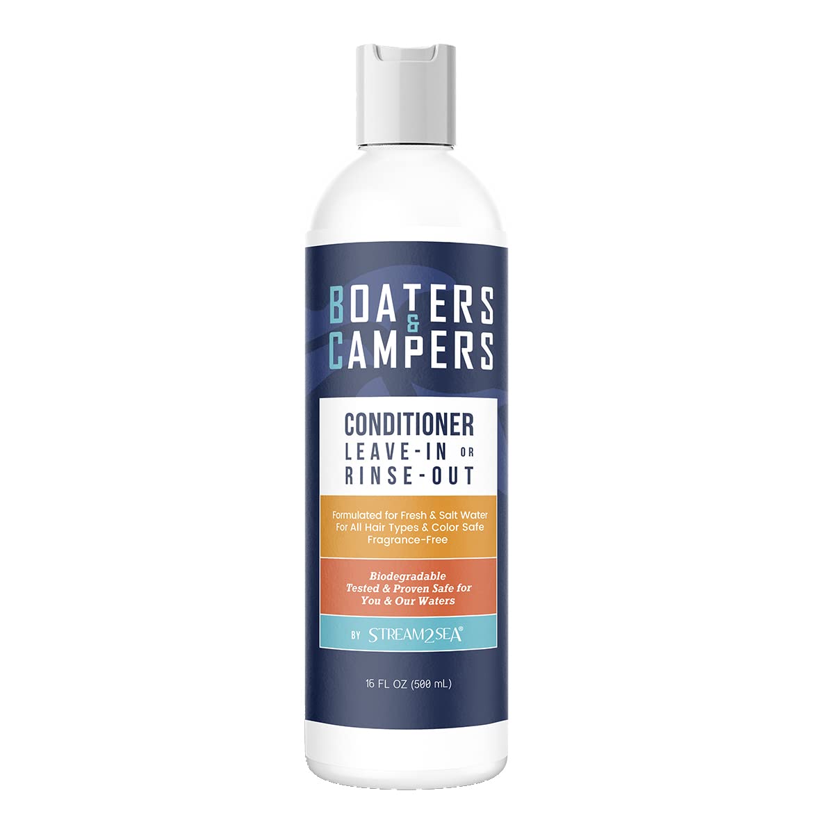 STREAM 2 SEA front packaging showing 16 oz bottle and reef-safe claim