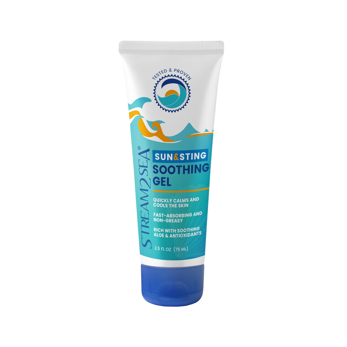 STREAM 2 SEA front tube showing label and travel size benefit