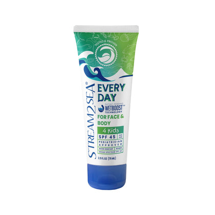 STREAM 2 SEA front tube showing SPF 45 and reef-safe benefit