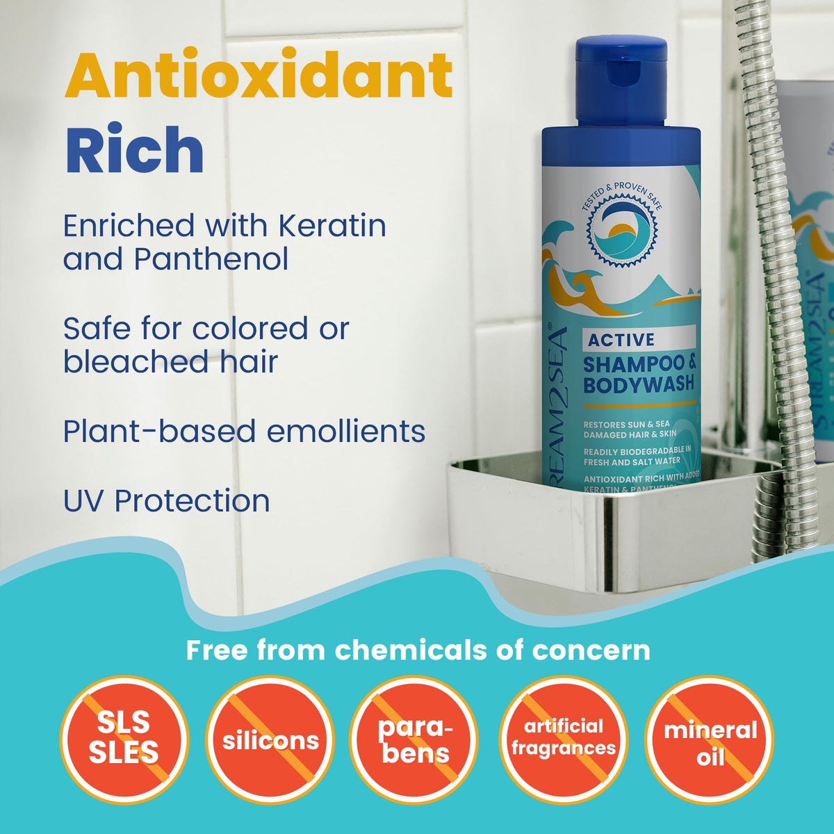STREAM 2 SEA close up of ingredient label highlighting natural botanicals