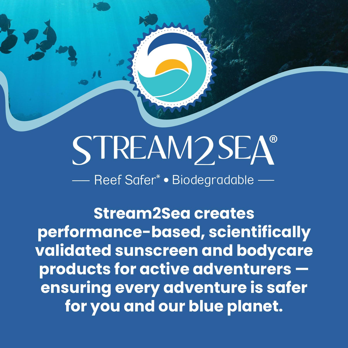 STREAM 2 SEA tube beside sunglasses to show compact size and portability