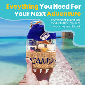 STREAM 2 SEA kit beside passport showing compact travel-ready size and portability