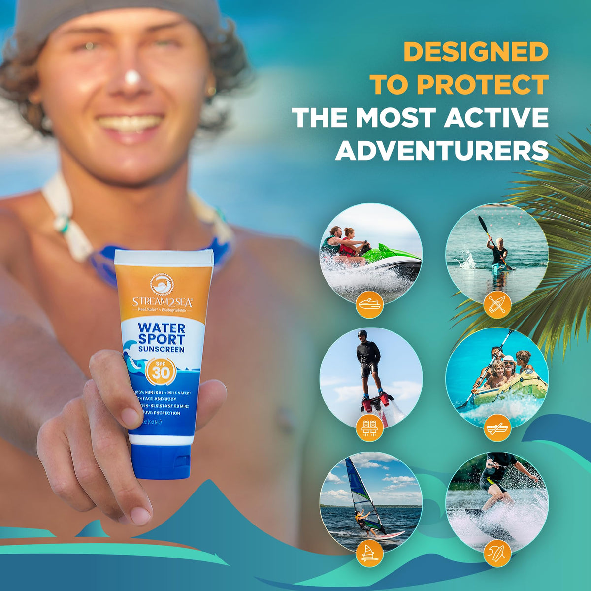 STREAM 2 SEA cream texture on hand showing quick-absorbing, non-greasy finish