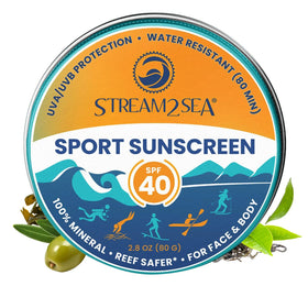 STREAM 2 SEA front view of sunscreen tin showing compact travel benefit