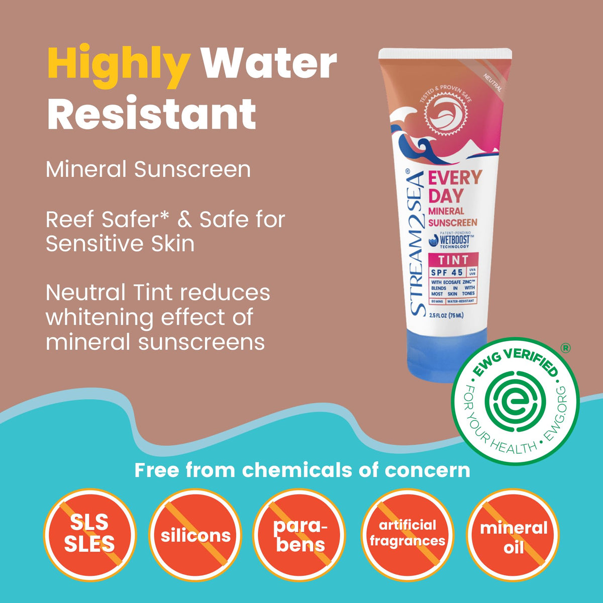 STREAM 2 SEA applied on face as makeup base for even skin tone