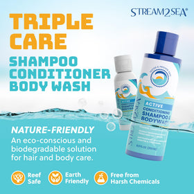 STREAM 2 SEA close-up label highlighting reef-safe ingredient claims