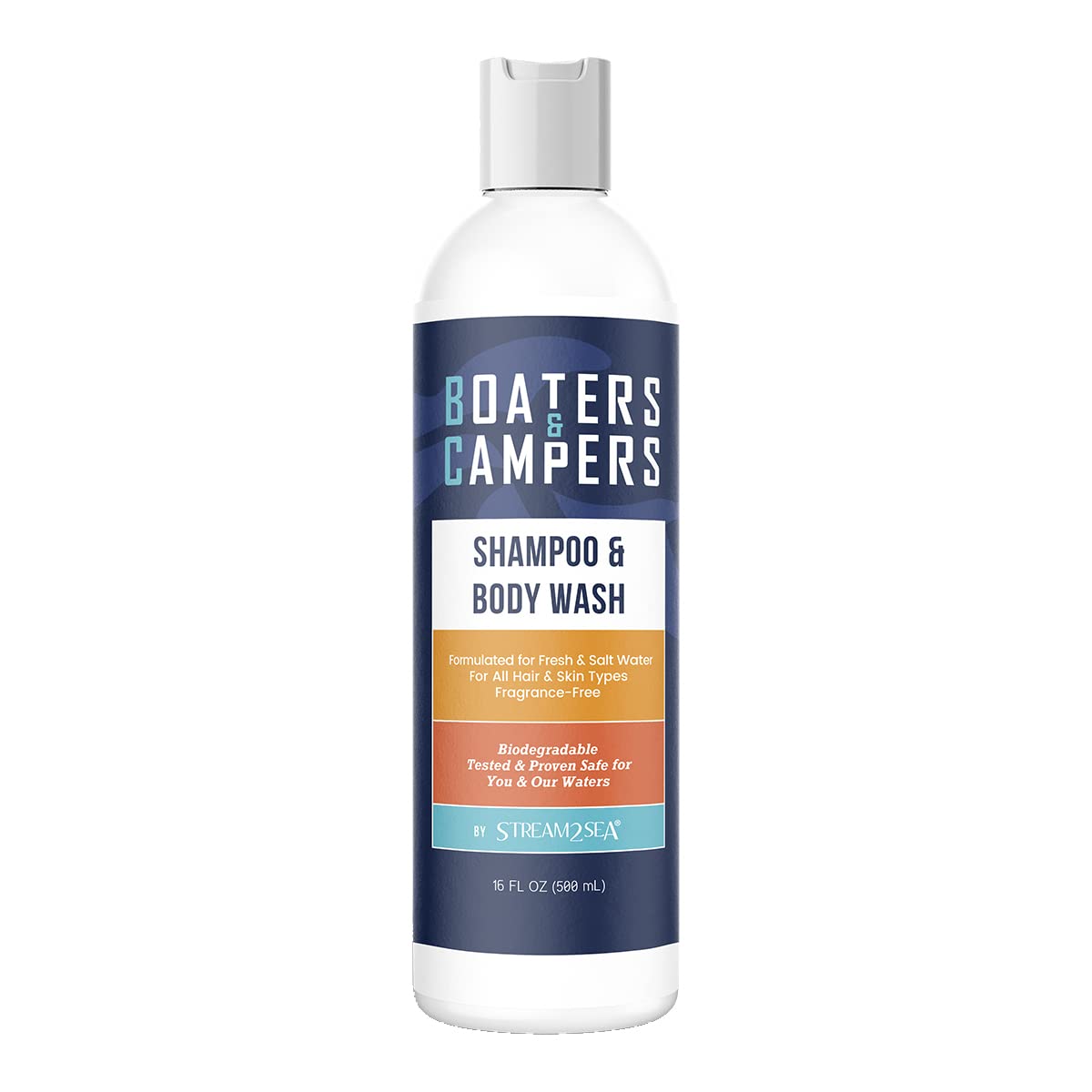 STREAM 2 SEA front packaging showing 16 oz bottle and reef-safe claim