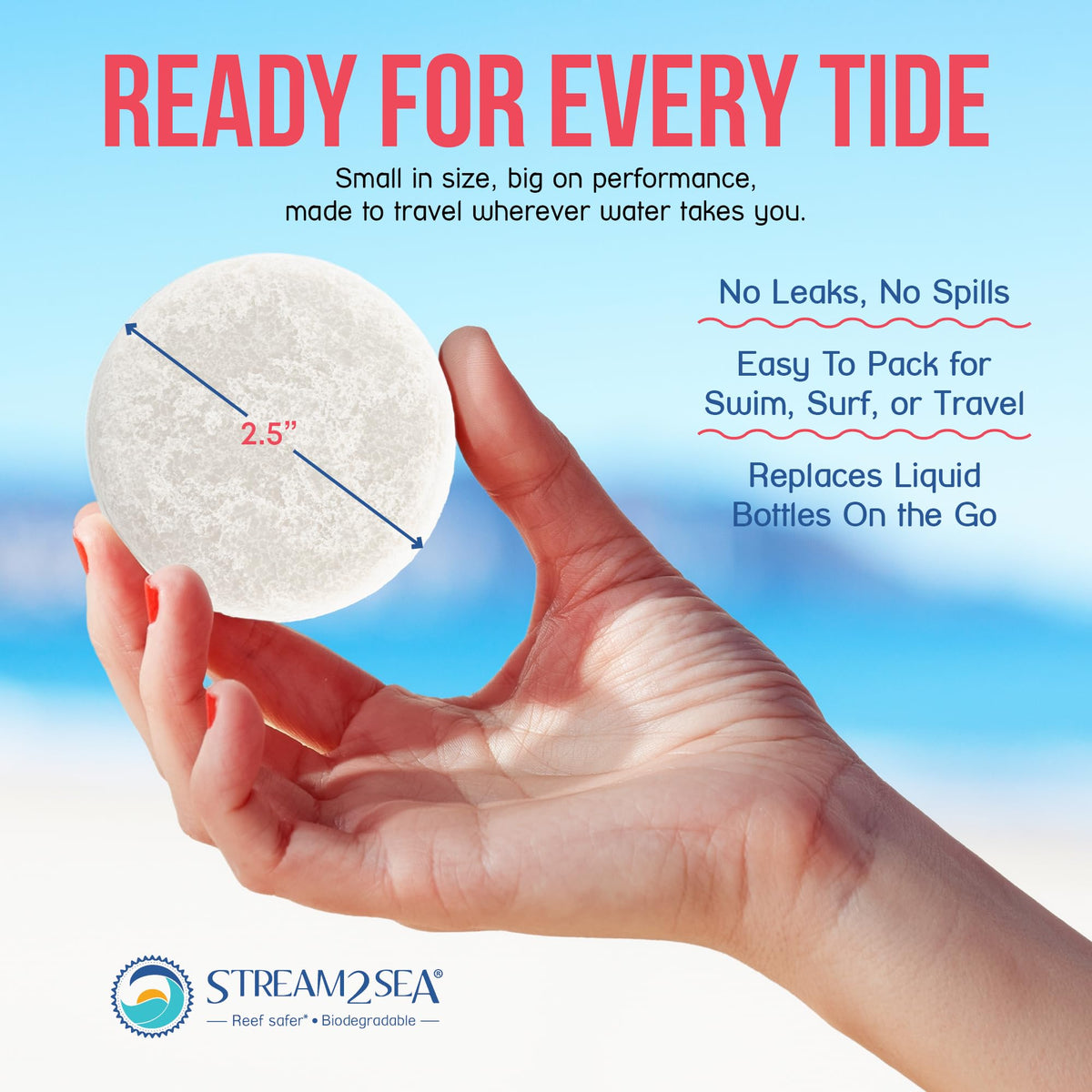 STREAM 2 SEA lather on hands demonstrating gentle cleansing foam