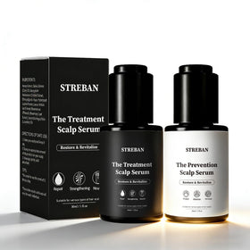 STREBAN duo front packaging showing both day and night bottles and benefits