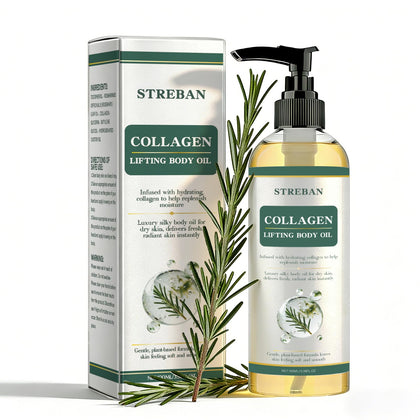 STREBAN front packaging clear bottle shows product and benefits