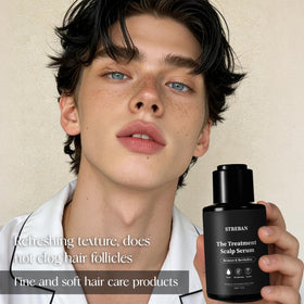 STREBAN duo displayed on bathroom shelf for easy daily routine reminder