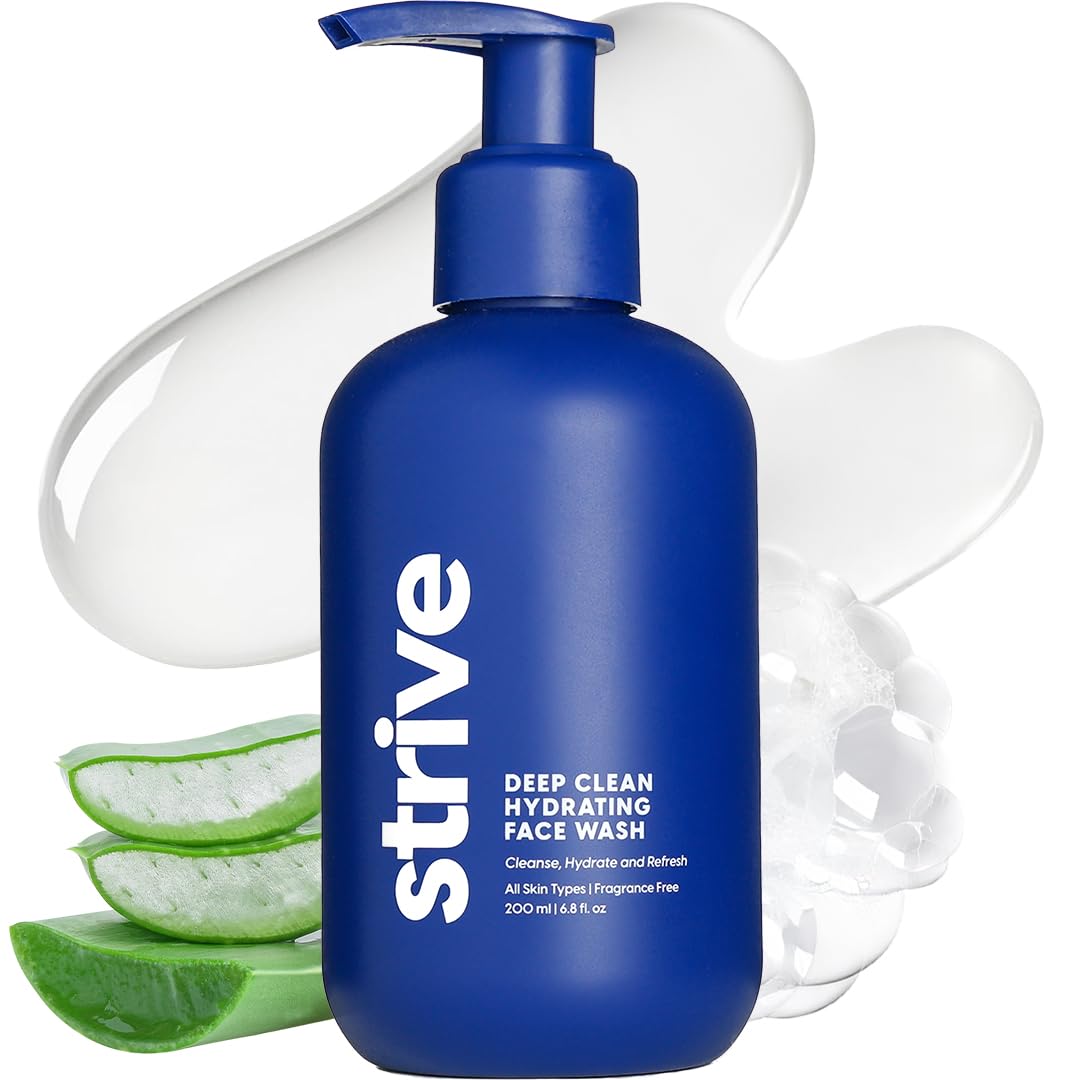 Strive front packaging showing 200ml bottle and clean design for clear routine