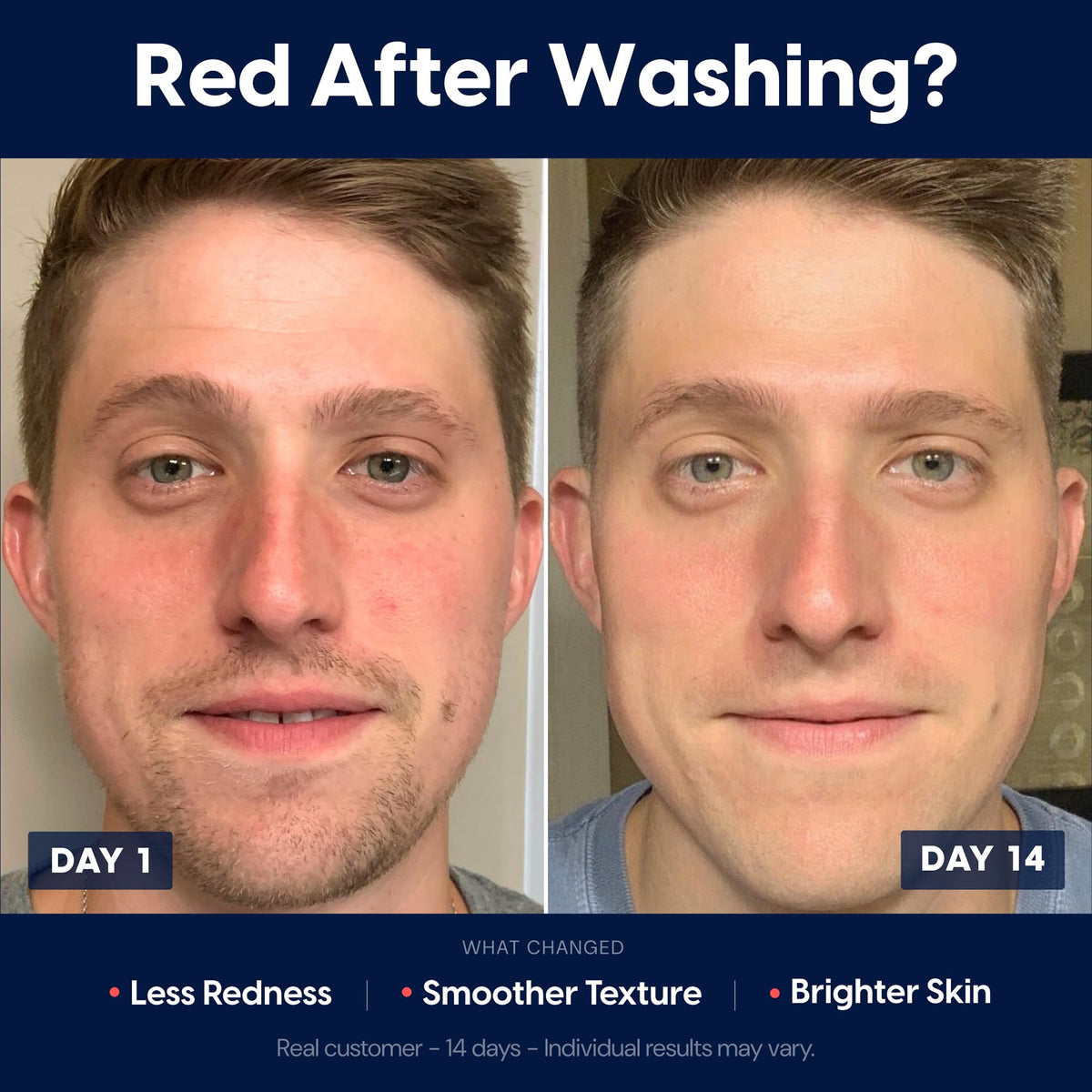 Strive rinsed skin showing smooth hydrated face and refreshed appearance