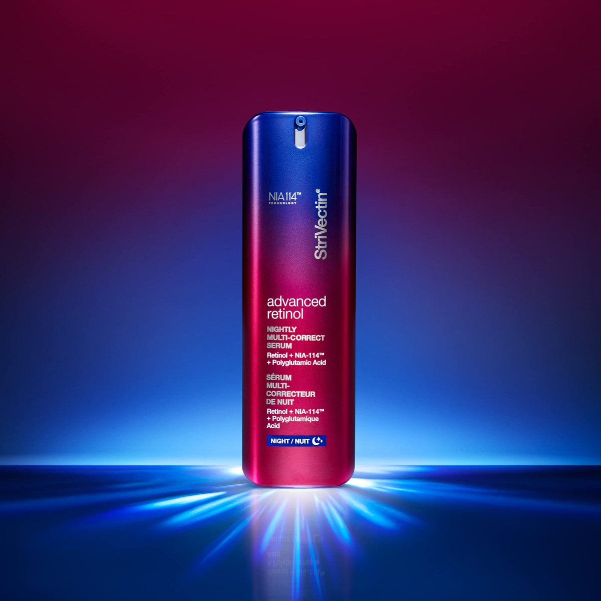 StriVectin applying serum along jawline for targeted smoothing benefits