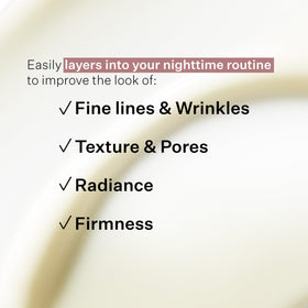 StriVectin bottle beside nighttime skincare items suggesting evening use