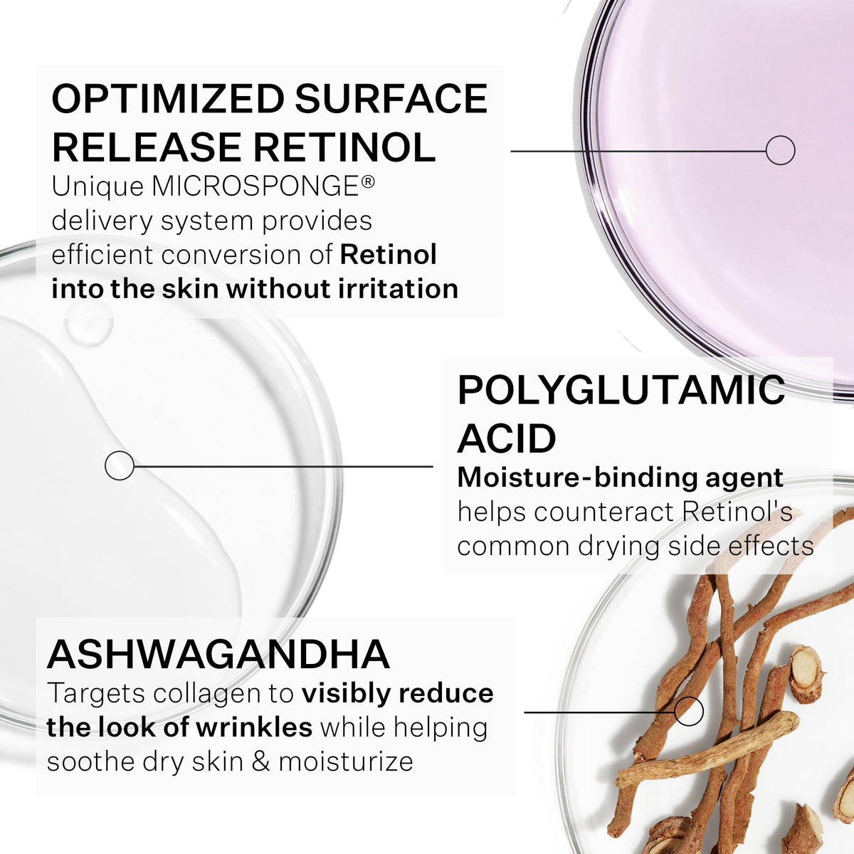 StriVectin serum texture swatch on skin illustrating lightweight absorption