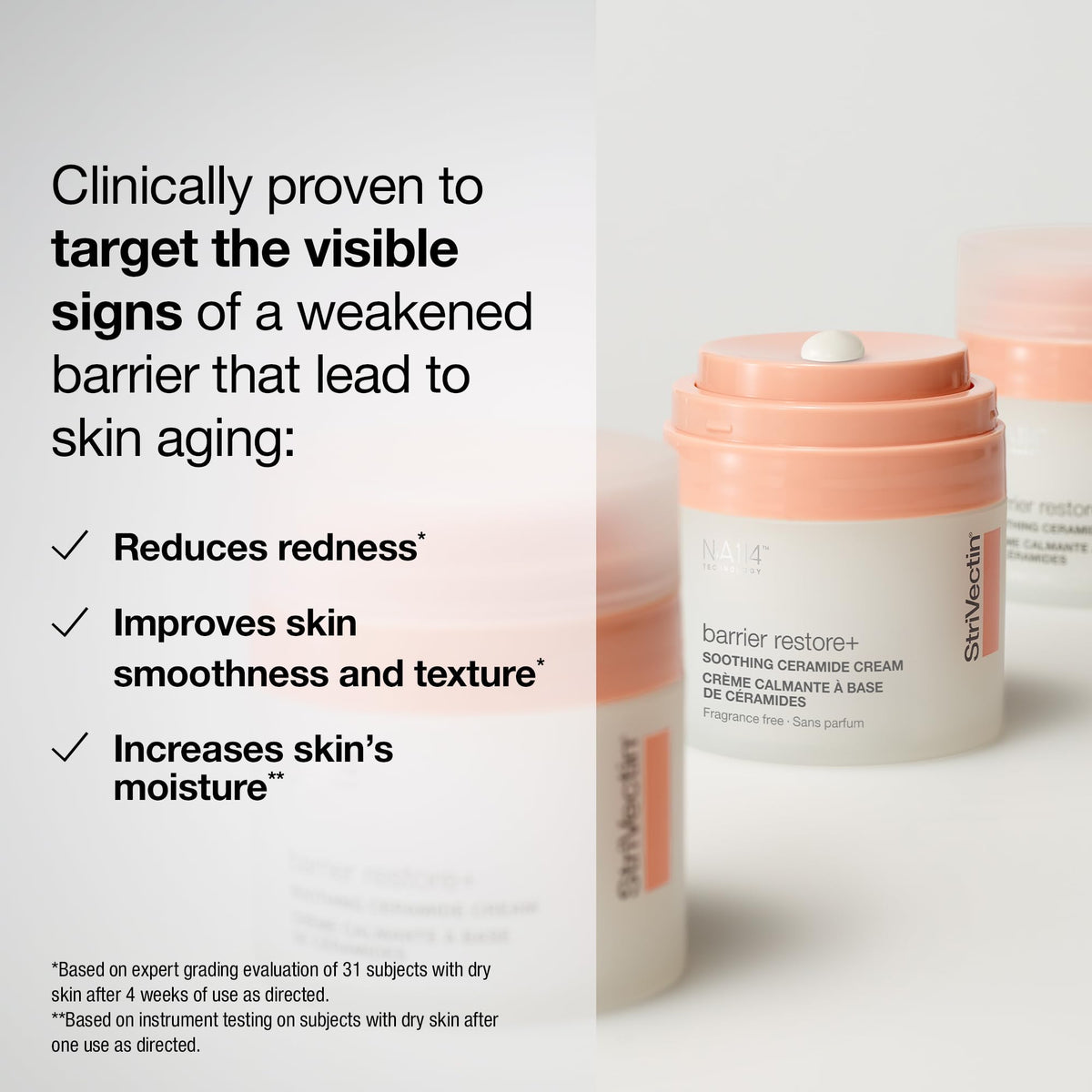 StriVectin application on face and neck demonstrating gentle massaging benefit