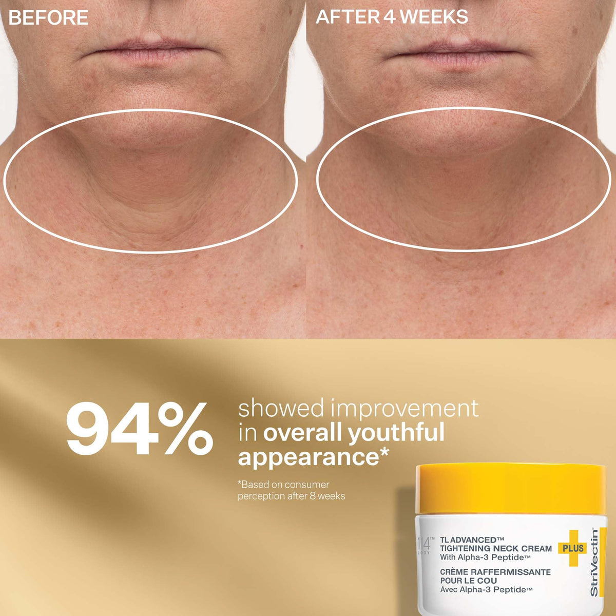 StriVectin face serum applied to skin demonstrating quick absorption