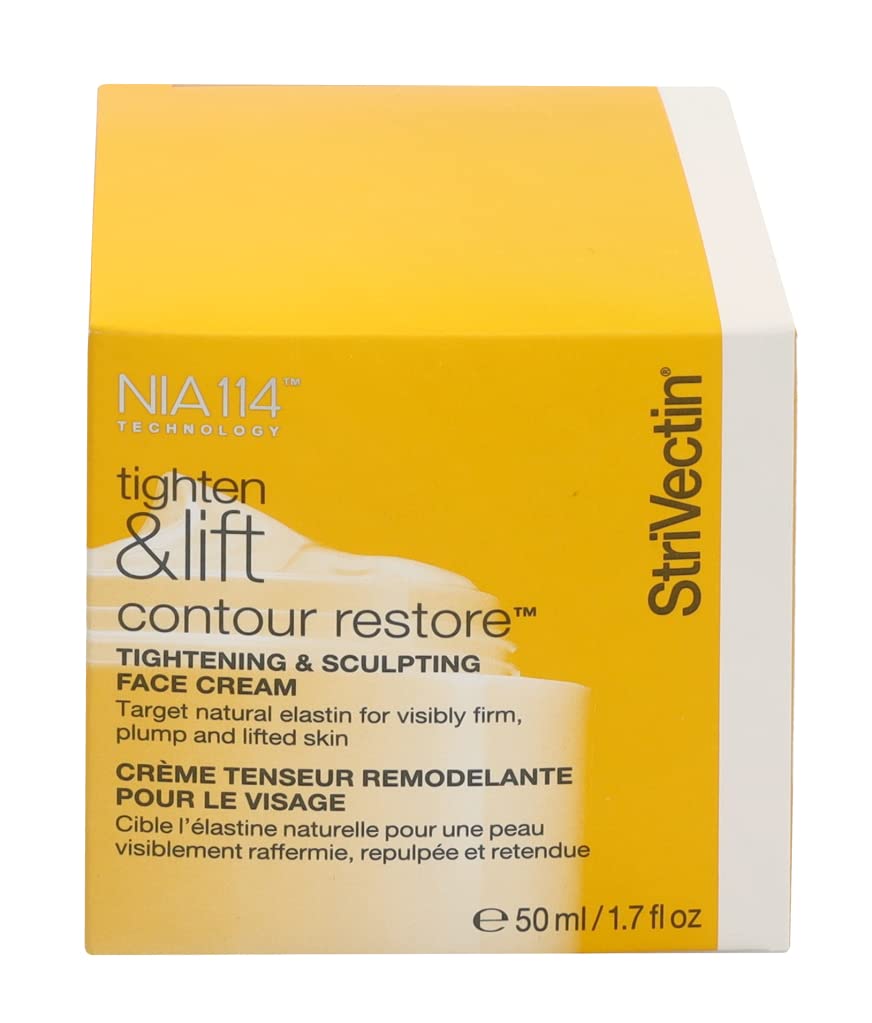 StriVectin product being applied from hand to jawline showing targeted application benefit