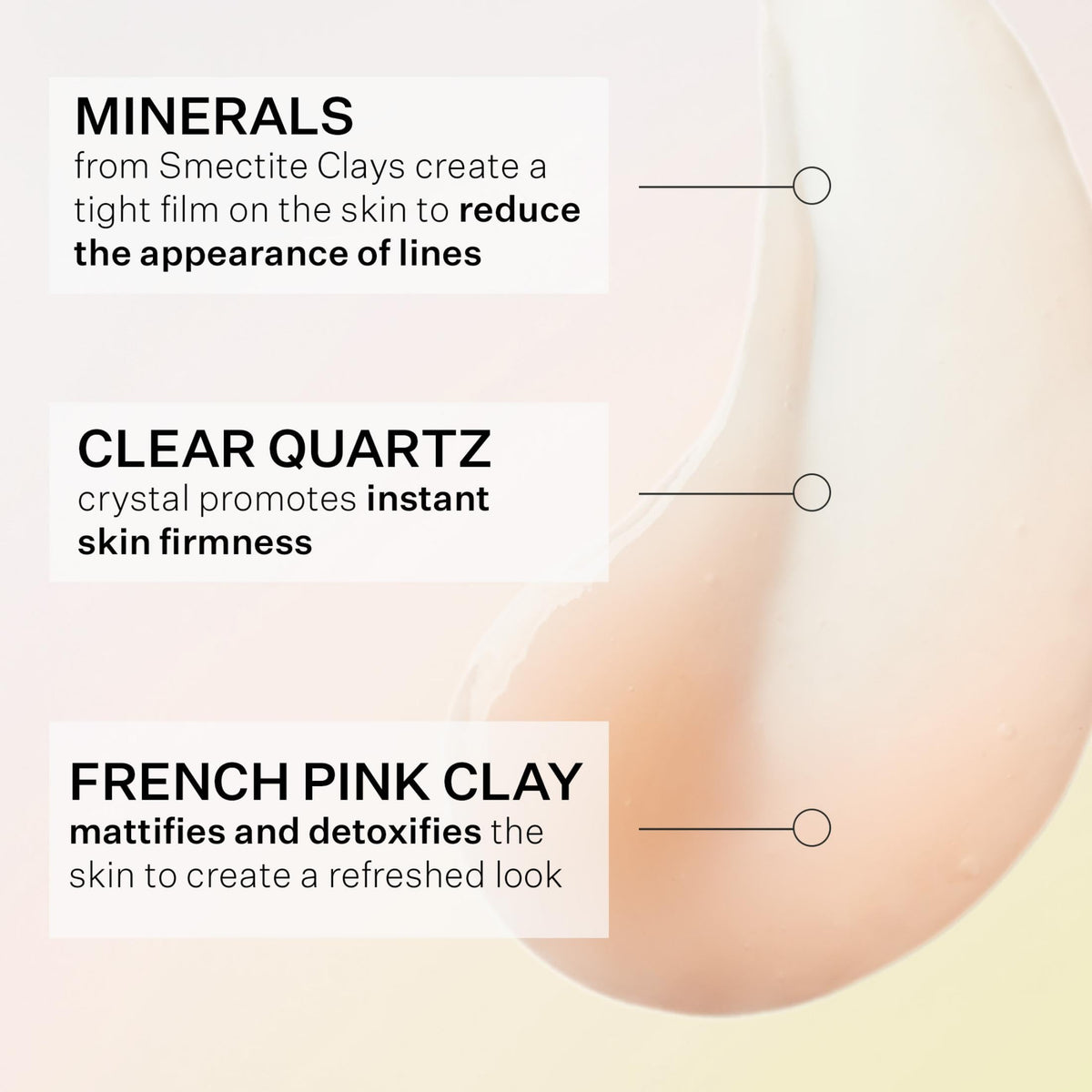 StriVectin cream texture swatch on skin, showing blendable formula and subtle finish