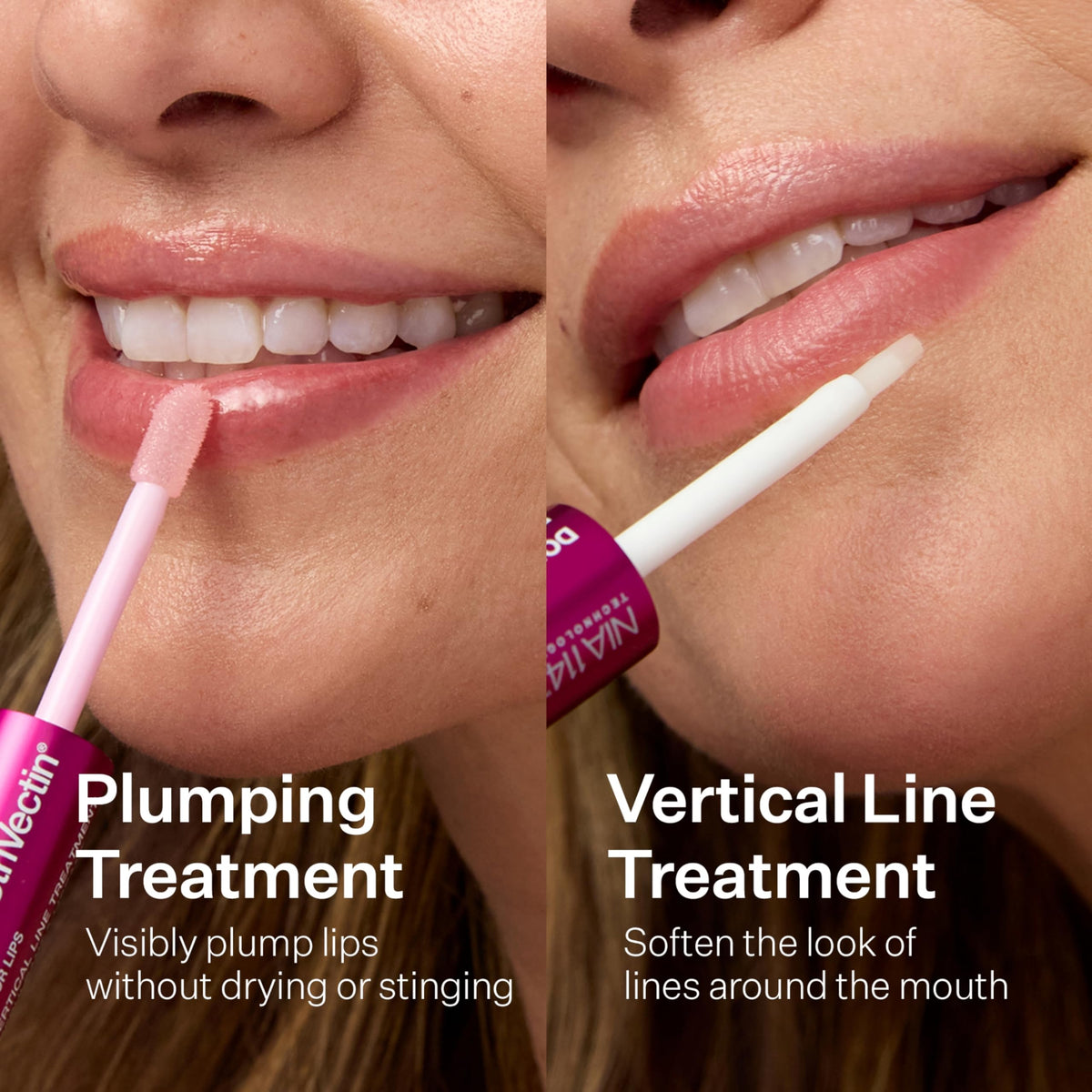 StriVectin DoubleFix on model showing natural-looking plump lips and confidence boost