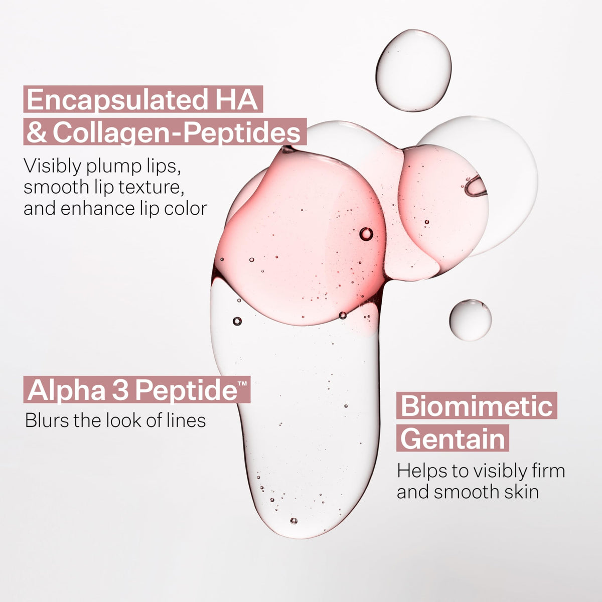 StriVectin DoubleFix texture swiped on skin highlighting glossy, hydrating finish