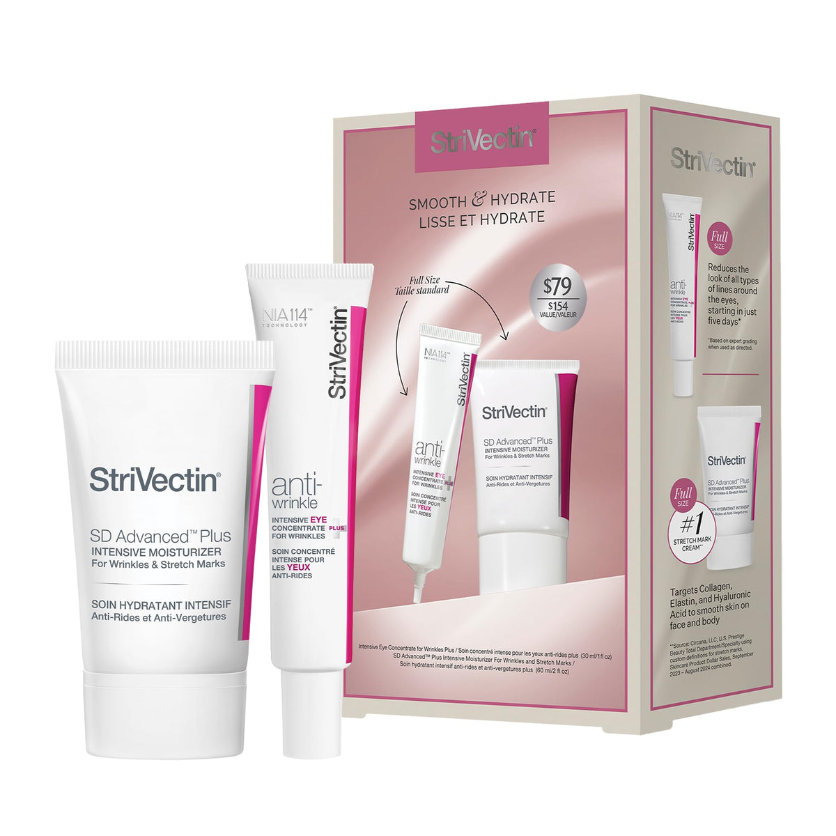 StriVectin eye cream application near orbital bone for smoothness