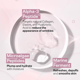 StriVectin eye mask applied under eye demonstrating instant refresh benefit