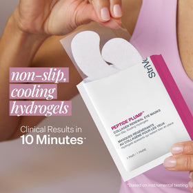 StriVectin hydrogel texture close-up showing cooling, adherence benefit