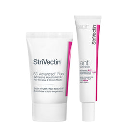 StriVectin set front packaging showing both products and benefits
