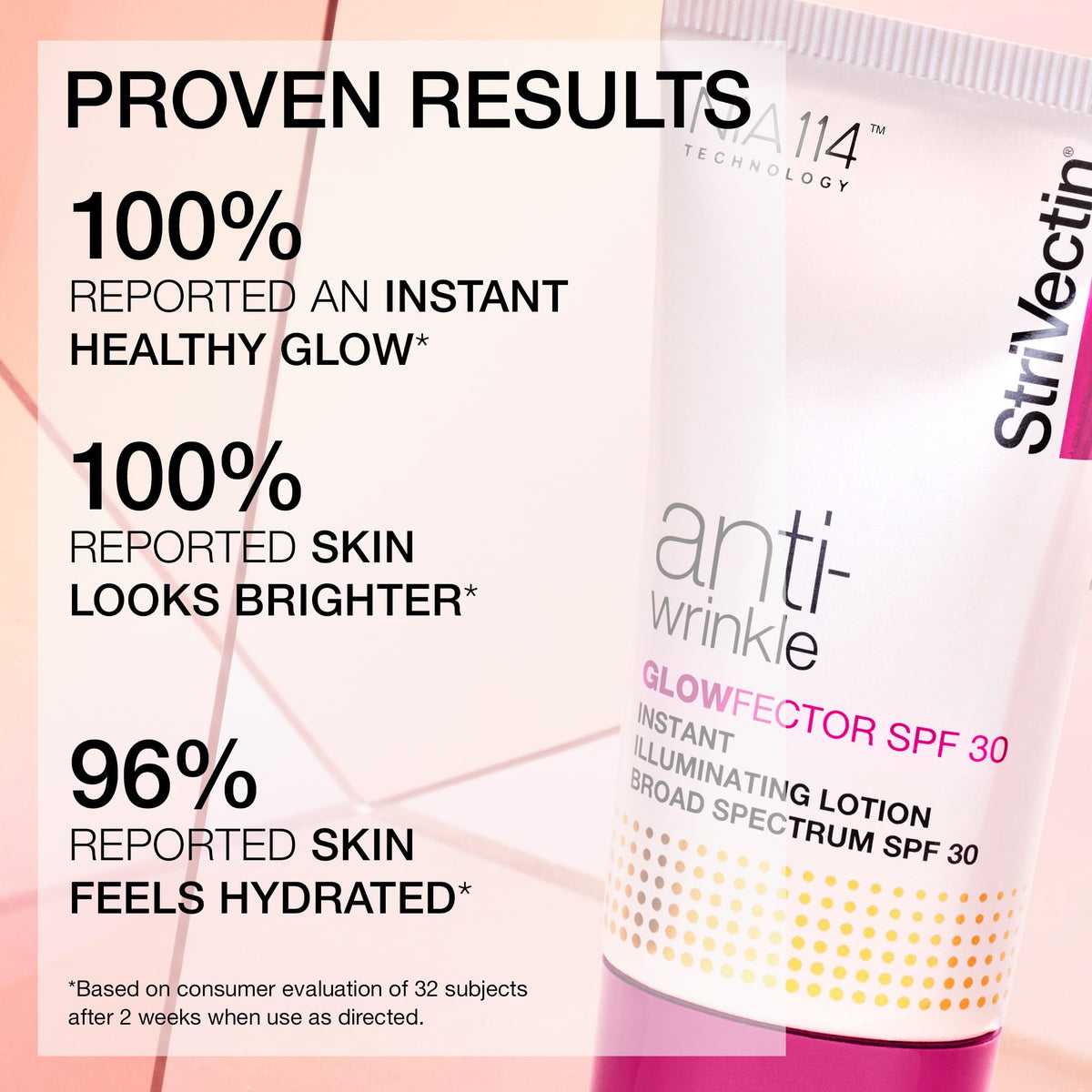 StriVectin texture swatch demonstrating luminous, lightweight finish