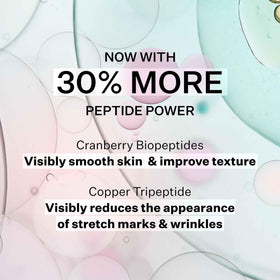 StriVectin ingredient label close-up emphasizing peptide blend details