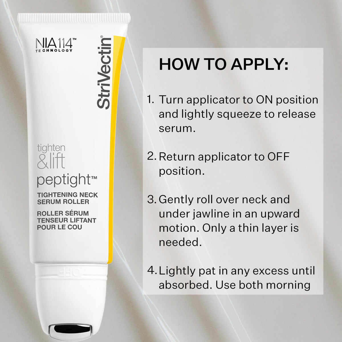 StriVectin travel-sized tube in pouch for on-the-go tightening