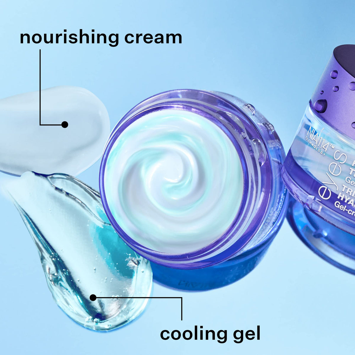 StriVectin product paired with blue light graphic conveys protection from screen exposure