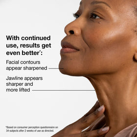 StriVectin scale comparison with hand showing mask size and ease of use