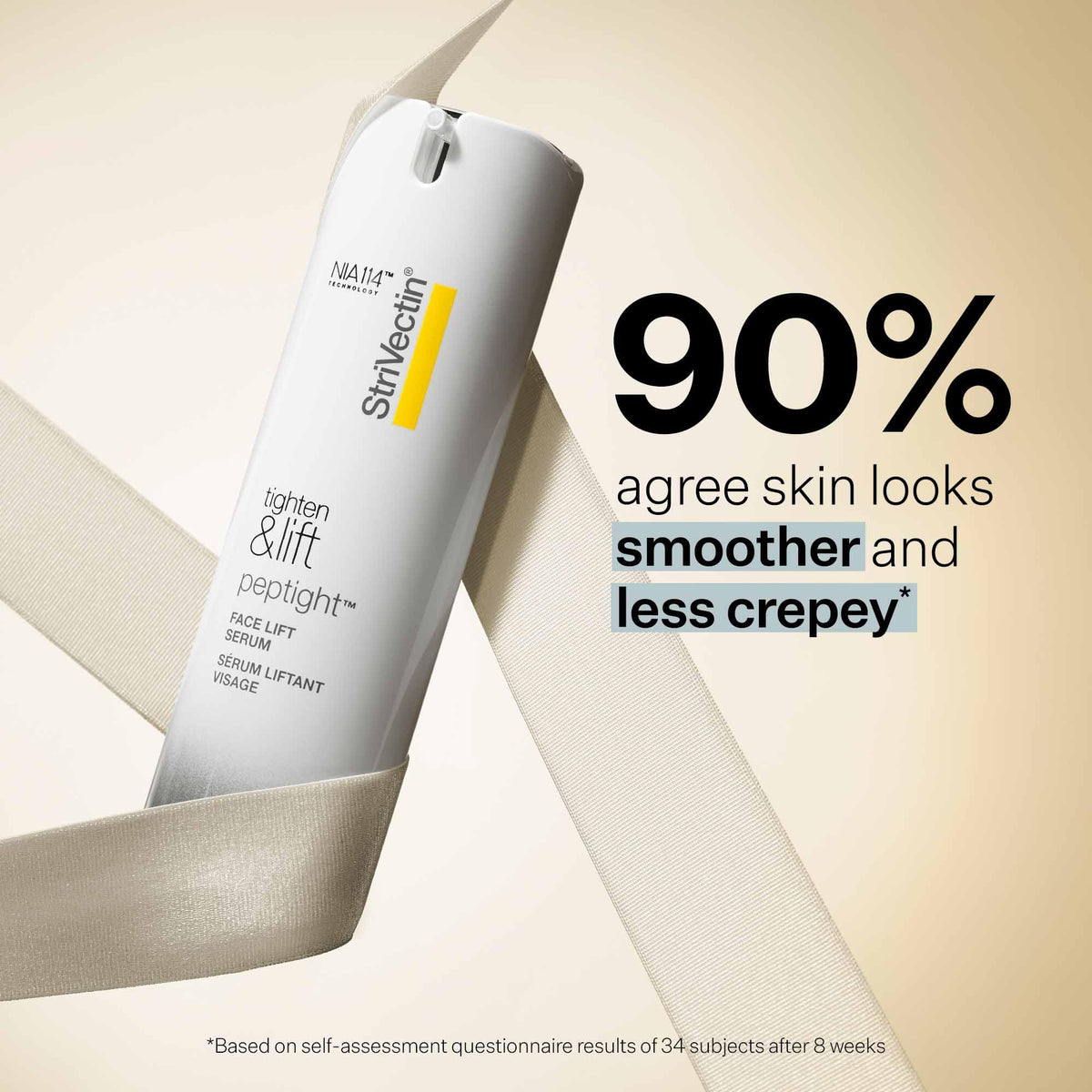 StriVectin pump dispensing serum demonstrating precise application benefit