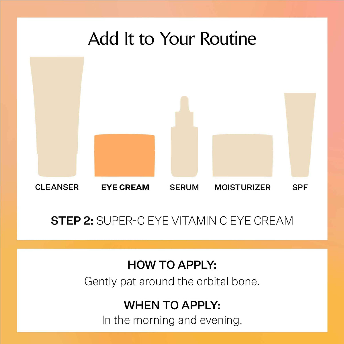 StriVectin on a bathroom vanity showing daily routine and refreshed eye benefit