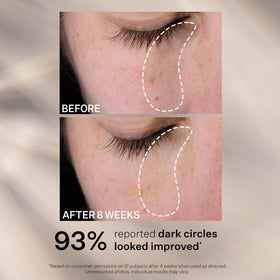 StriVectin Super C application patting under eye demonstrating easy layering