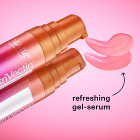 StriVectin Super C open bottle with gel drop showing silky, fast-absorbing gel