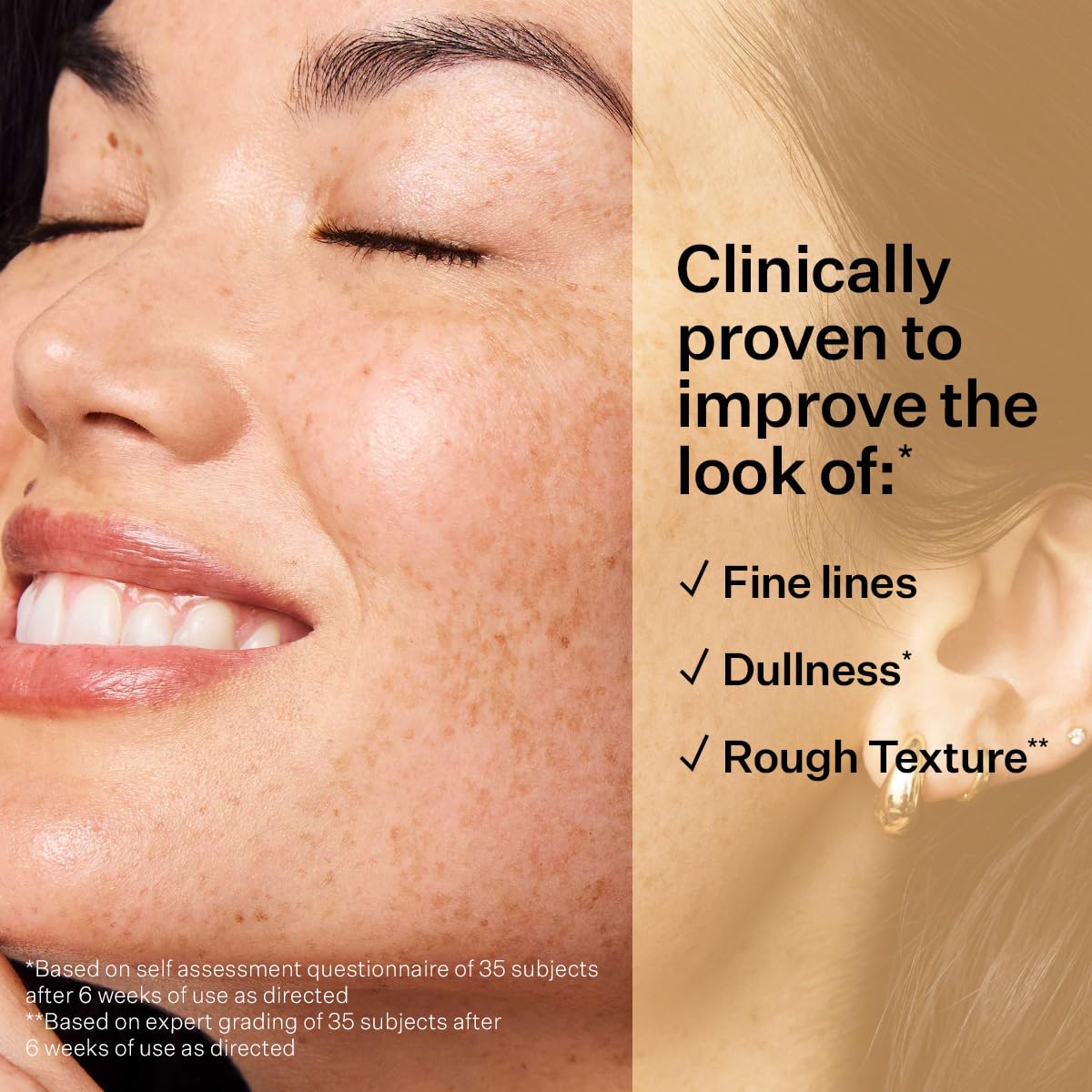 Using StriVectin on neck and décolleté, showing gentle firming benefits