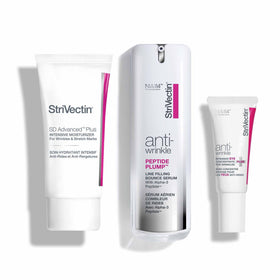 StriVectin trio kit front packaging showing three products and benefits