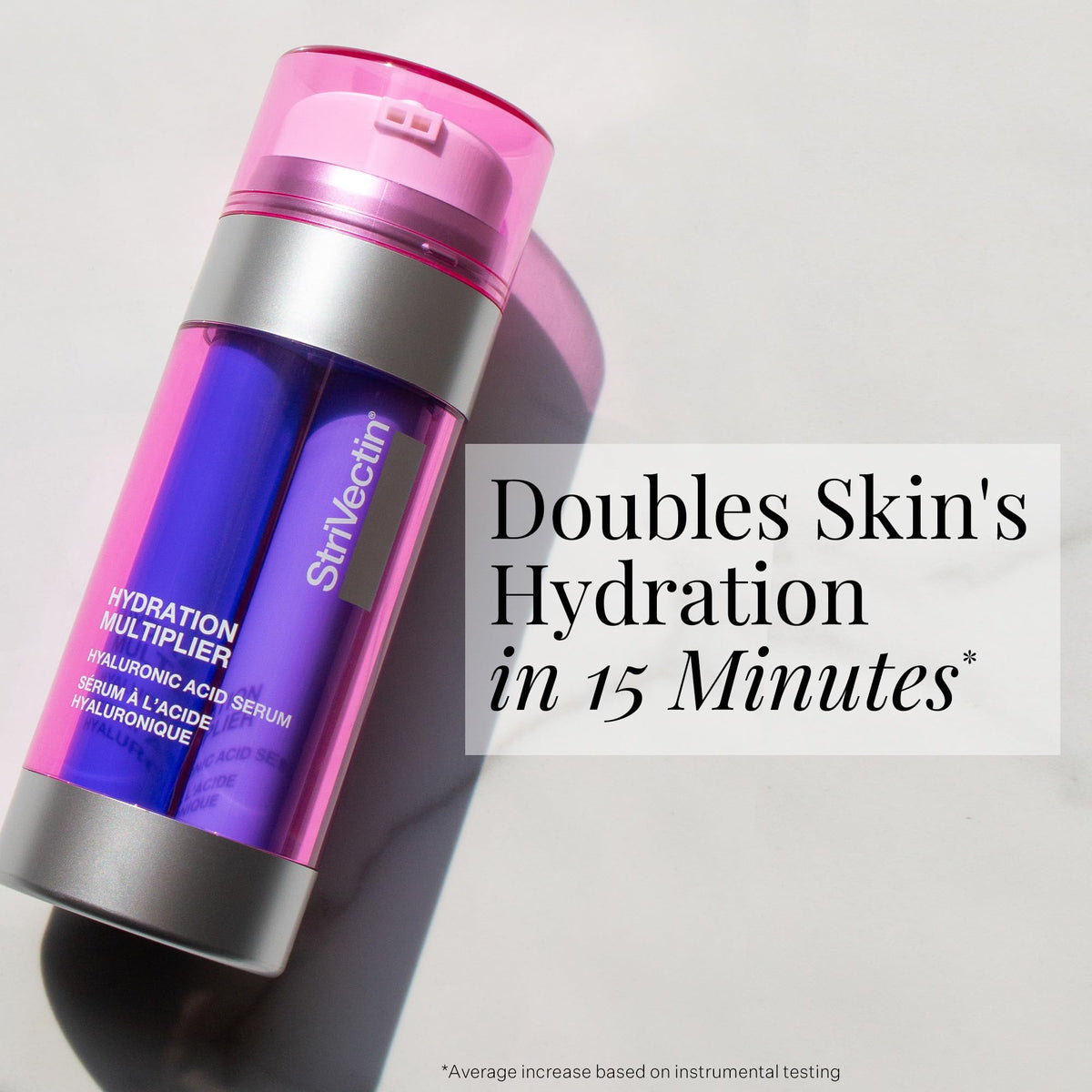 StriVectin mixed two-phase serum demonstrating blendable texture and hydration