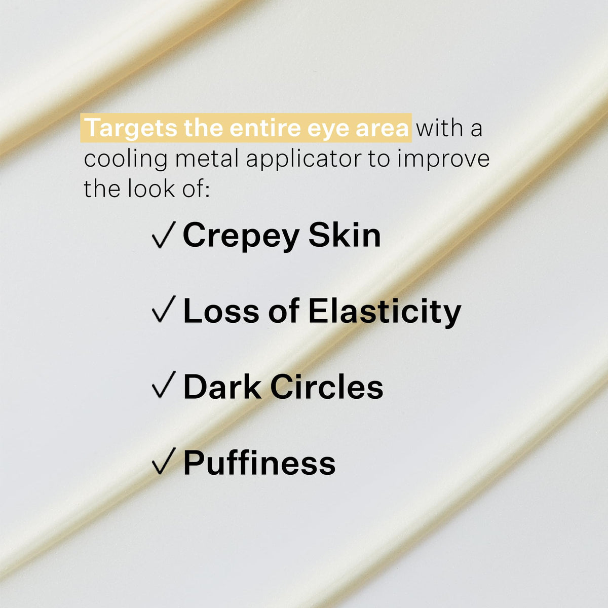StriVectin under-eye application demo revealing targeted lift and brightening