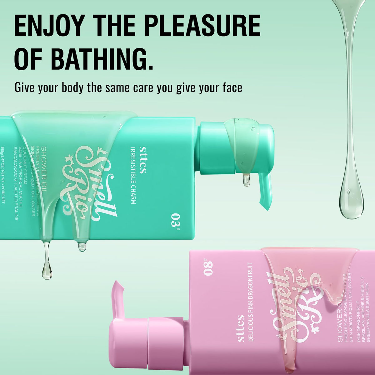 Sttes oil texture on hand demonstrating creamy emulsion and hydration