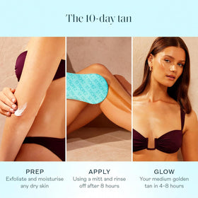 St.Tropez before-and-after medium glow showing natural, even color